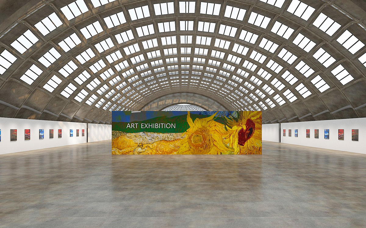 VR云展科技的現(xiàn)代工業(yè)風(fēng)格書畫線上展覽模板